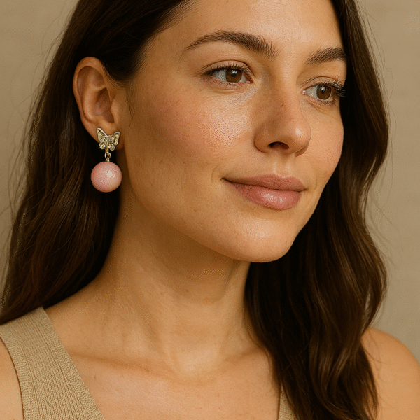 Butterfly Pearl Drop Earrings