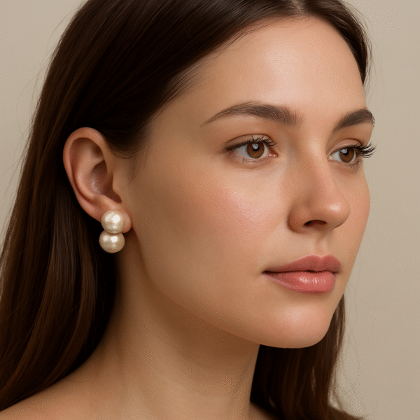 Korean White Pearl Earrings